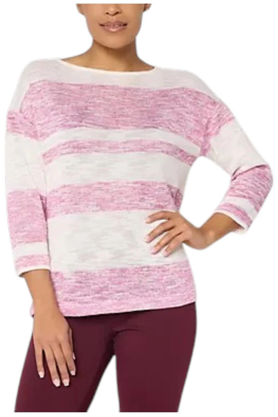 Women with Control Women's Dolman Sleeve Striped Knit Top Passn Fruit - Regular